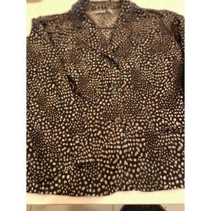 Chicos size 3 black and gold light button up top